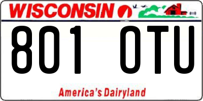 WI license plate 801OTU