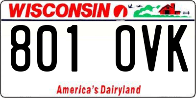 WI license plate 801OVK
