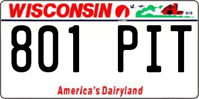 WI license plate 801PIT