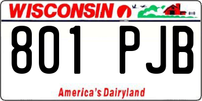 WI license plate 801PJB