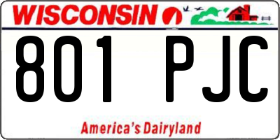 WI license plate 801PJC