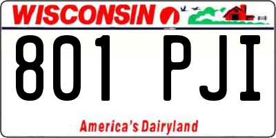 WI license plate 801PJI