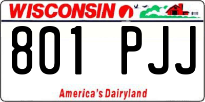 WI license plate 801PJJ