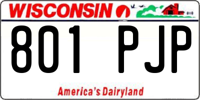 WI license plate 801PJP