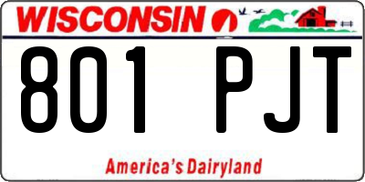WI license plate 801PJT