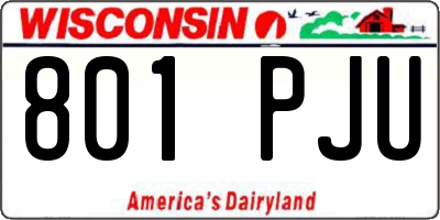 WI license plate 801PJU