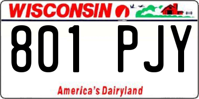 WI license plate 801PJY
