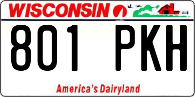 WI license plate 801PKH