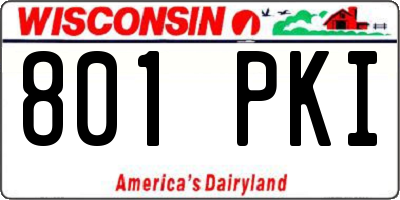 WI license plate 801PKI