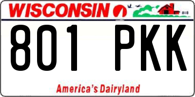 WI license plate 801PKK