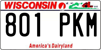 WI license plate 801PKM