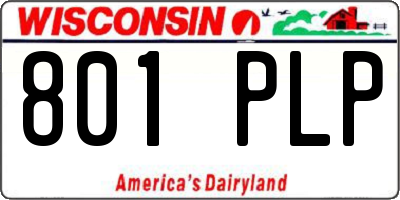 WI license plate 801PLP