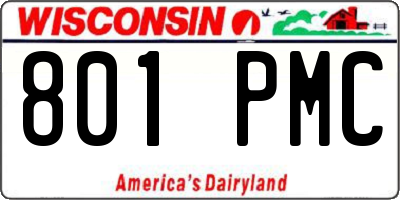 WI license plate 801PMC