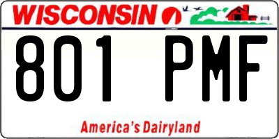 WI license plate 801PMF