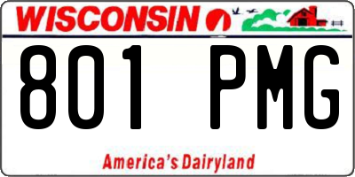 WI license plate 801PMG