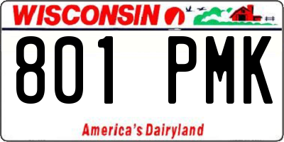WI license plate 801PMK