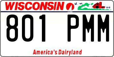 WI license plate 801PMM