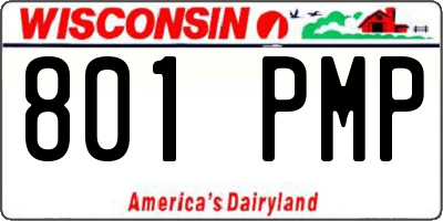 WI license plate 801PMP