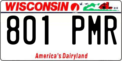 WI license plate 801PMR