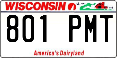 WI license plate 801PMT