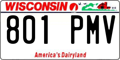 WI license plate 801PMV