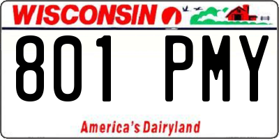 WI license plate 801PMY