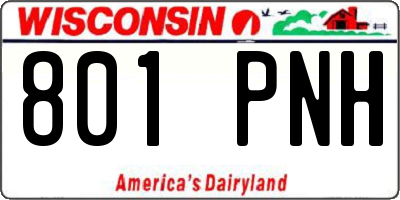 WI license plate 801PNH