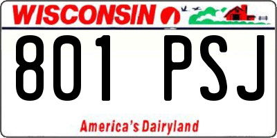 WI license plate 801PSJ