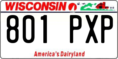 WI license plate 801PXP
