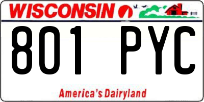 WI license plate 801PYC