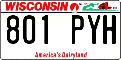 WI license plate 801PYH