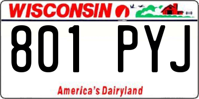 WI license plate 801PYJ