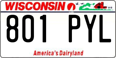 WI license plate 801PYL