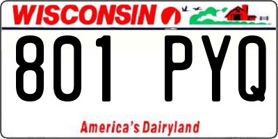 WI license plate 801PYQ