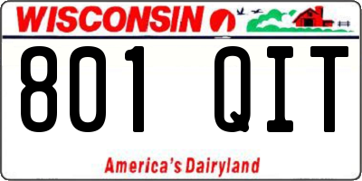 WI license plate 801QIT