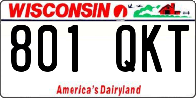 WI license plate 801QKT