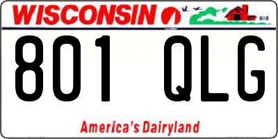 WI license plate 801QLG
