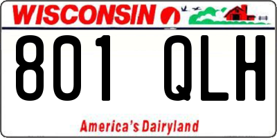 WI license plate 801QLH