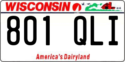 WI license plate 801QLI