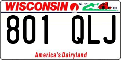 WI license plate 801QLJ
