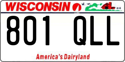 WI license plate 801QLL