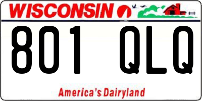 WI license plate 801QLQ