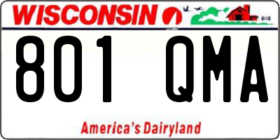 WI license plate 801QMA