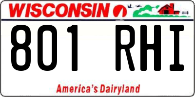 WI license plate 801RHI