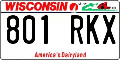 WI license plate 801RKX