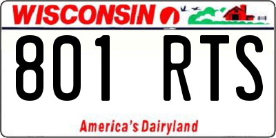 WI license plate 801RTS