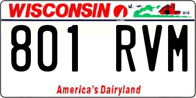 WI license plate 801RVM