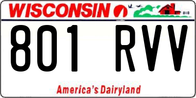 WI license plate 801RVV