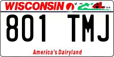 WI license plate 801TMJ