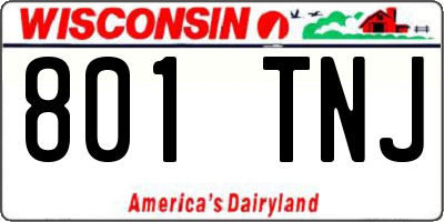WI license plate 801TNJ